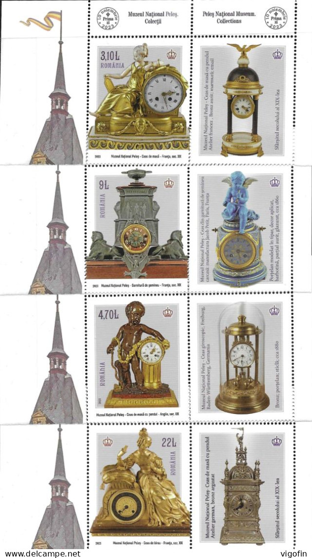 RO 2023-WACHES, ROMANIA 4v+Lables, MNH - Nuevos