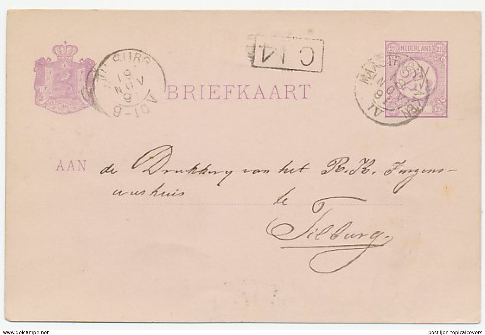 Trein Kleinrondstempel : Maastricht - Aken IV 1891 - Storia Postale
