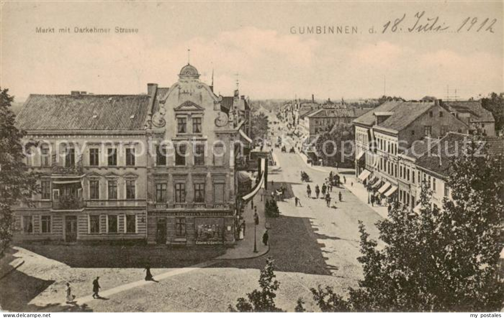 73790004 Gumbinnen Goesev Gussew Oblast Kaliningrad RU Markt M. Darkehmer Strass - Russland