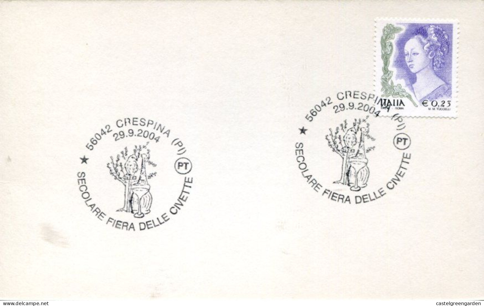 X0236 Italia Special Postmark 2004 Owl  Eule Fair, Crespina - Eulenvögel