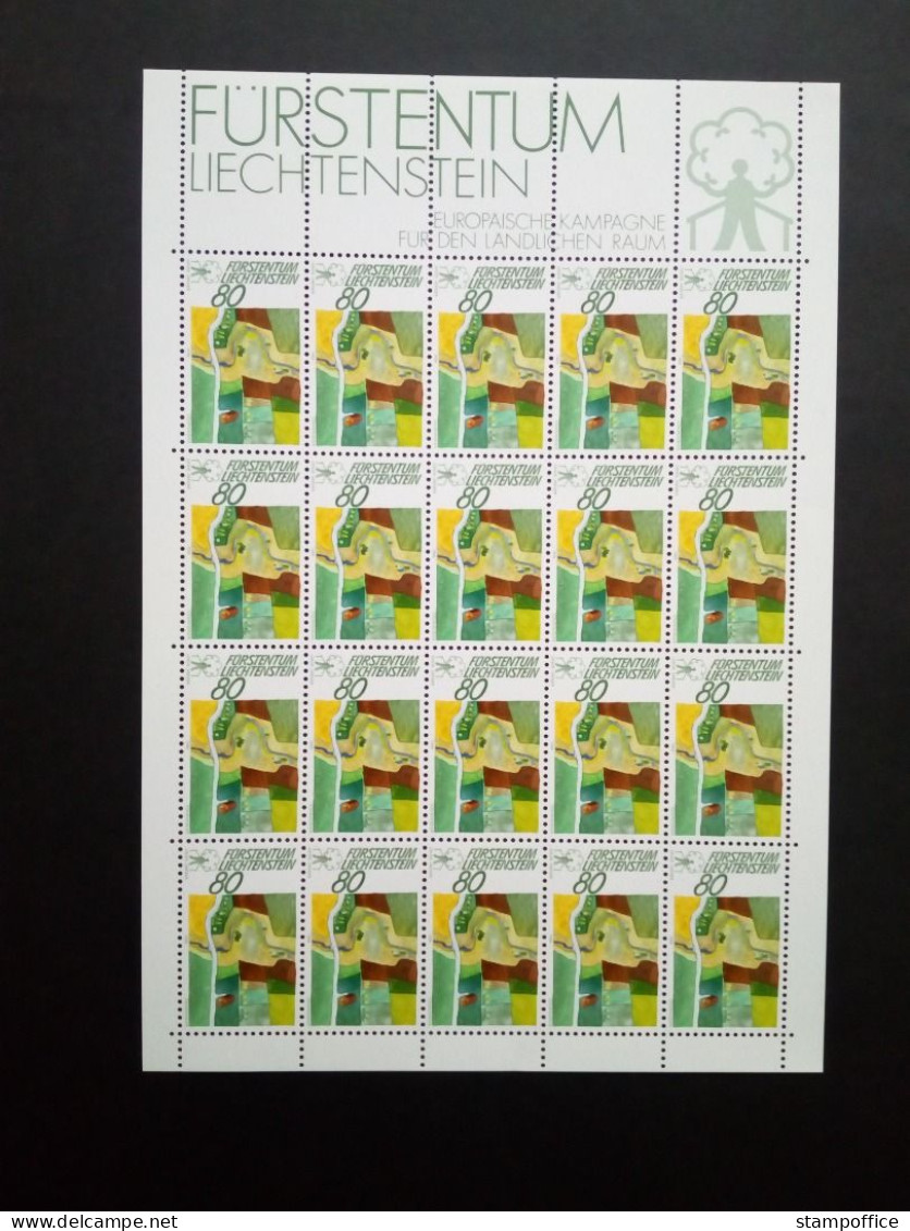 LIECHTENSTEIN MI-NR. 939-941 POSTFRISCH(MINT) KLEINBOGENSATZ MITLÄUFER 1988 KAMPAGNE FÜR DEN LÄNDLICHEN RAUM - Idee Europee