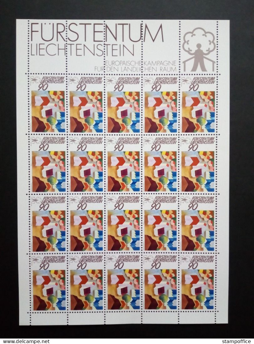 LIECHTENSTEIN MI-NR. 939-941 POSTFRISCH(MINT) KLEINBOGENSATZ MITLÄUFER 1988 KAMPAGNE FÜR DEN LÄNDLICHEN RAUM - Europäischer Gedanke