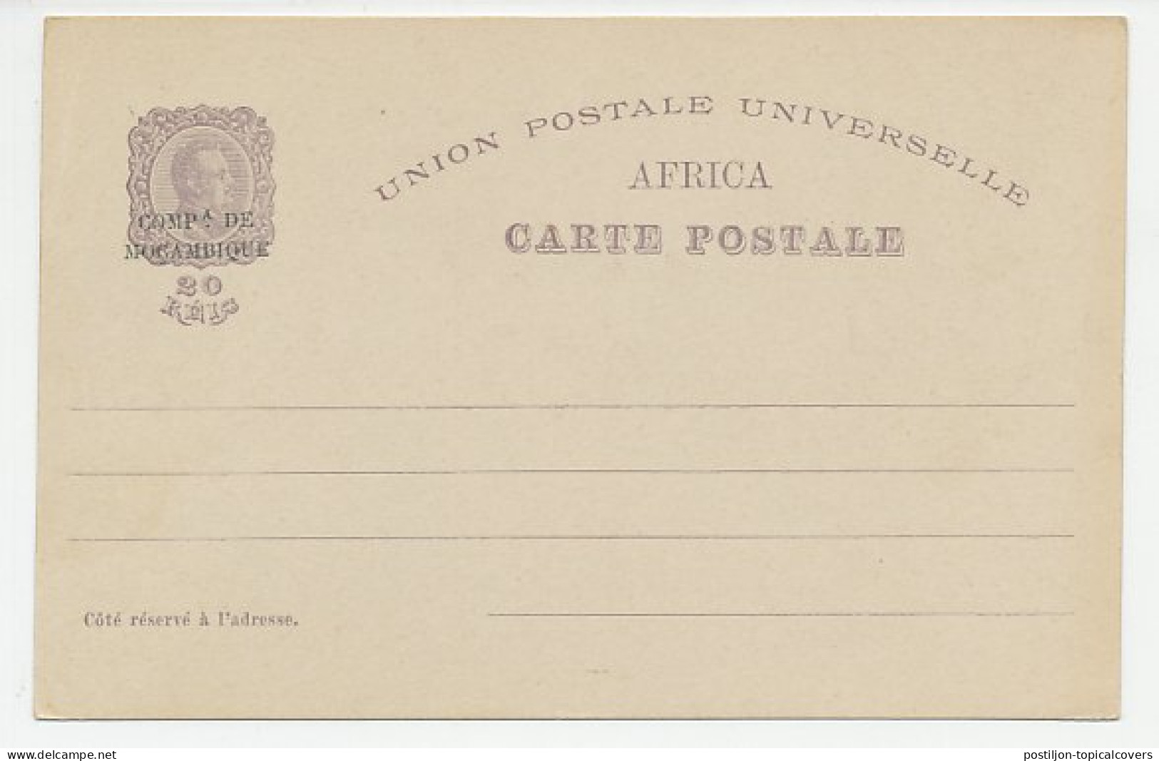 Postal Stationery Mozambique 1898 Centenary From India - Castello Da Pena - Châteaux