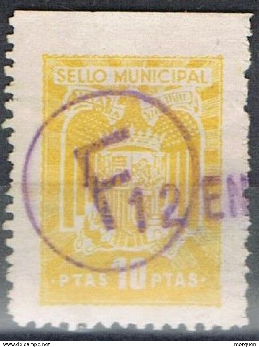 Sello Viñeta Fiscal Municipal , Uso Turismo PINEDA De MAR (Barcelona) 10 Pts º - Revenue Stamps