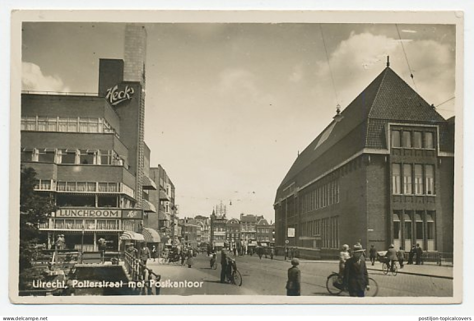 Prentbriefkaart Postkantoor Utrecht1939 - Autres & Non Classés