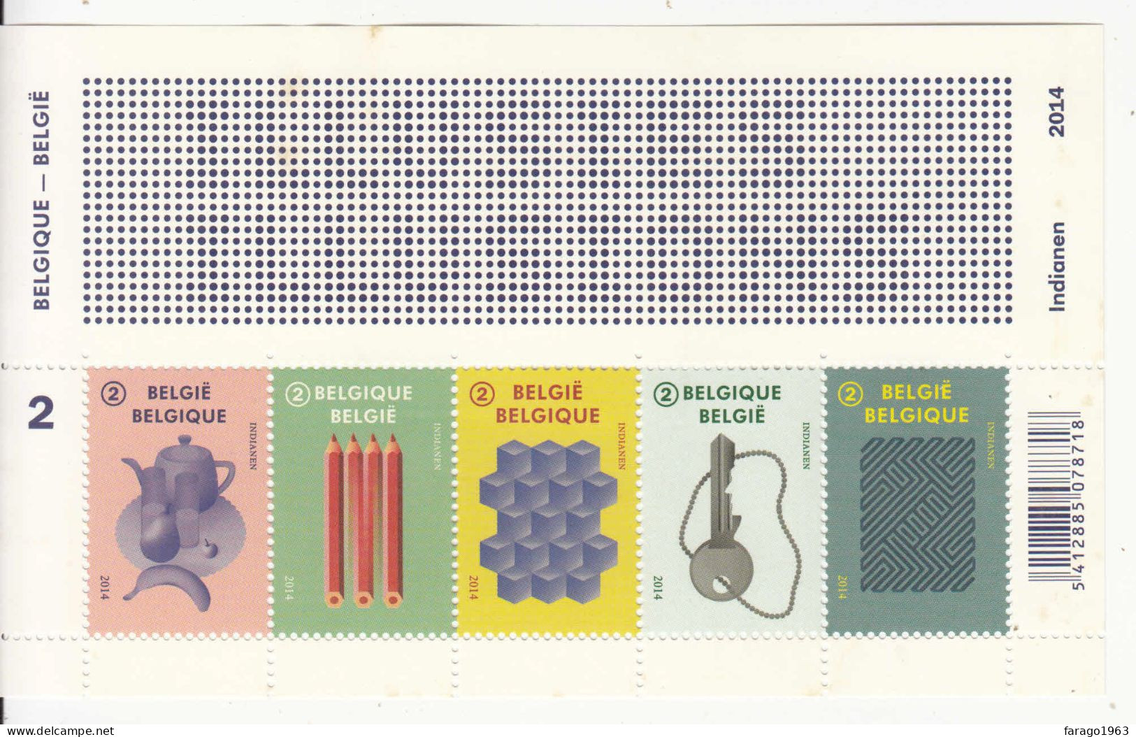 2014 Belgium Optical Illusions Science Miniature Sheet Of 5 MNH @ BELOW CURRENT FACE VALUE - Nuevos