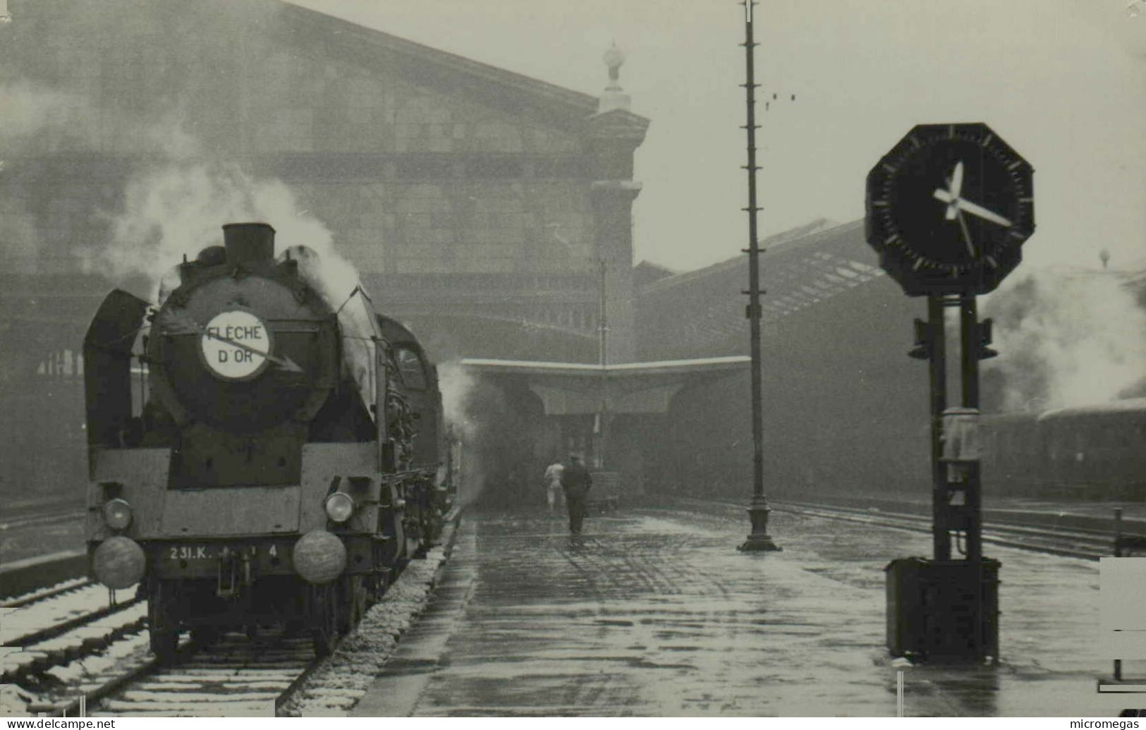 Flèche D'Or - Locomotive 231 K En Gare - Cliché J. Renaud - Trenes