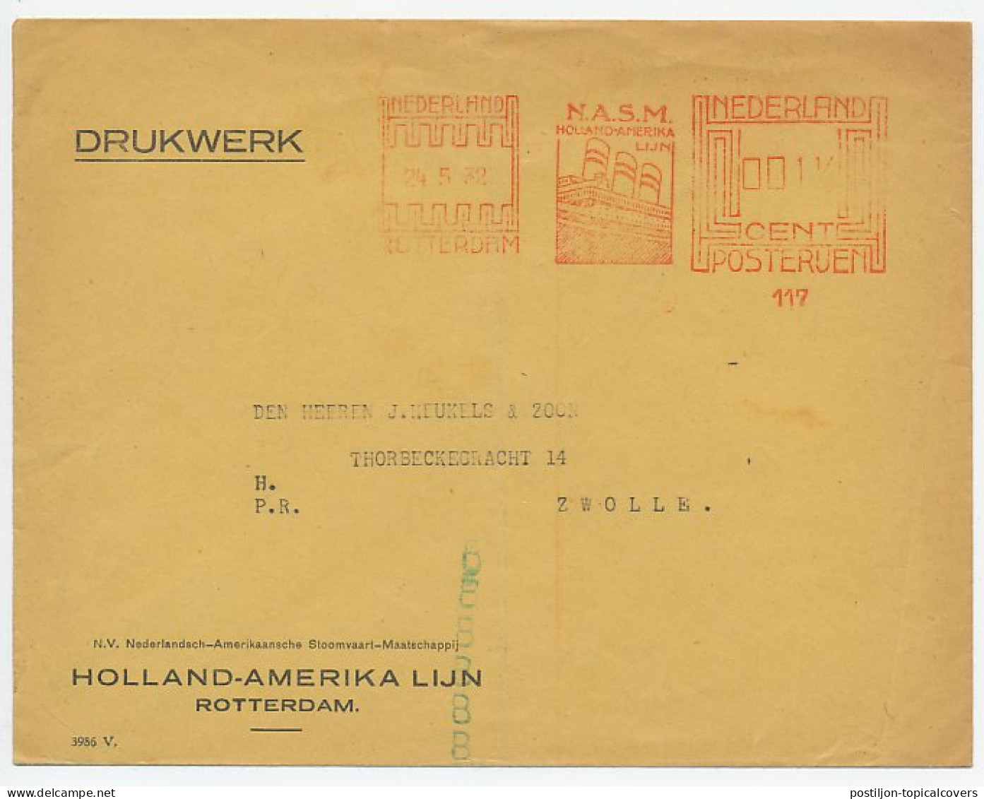 Transorma Rotterdam - Slinger B - Groen 1932 - Non Classificati