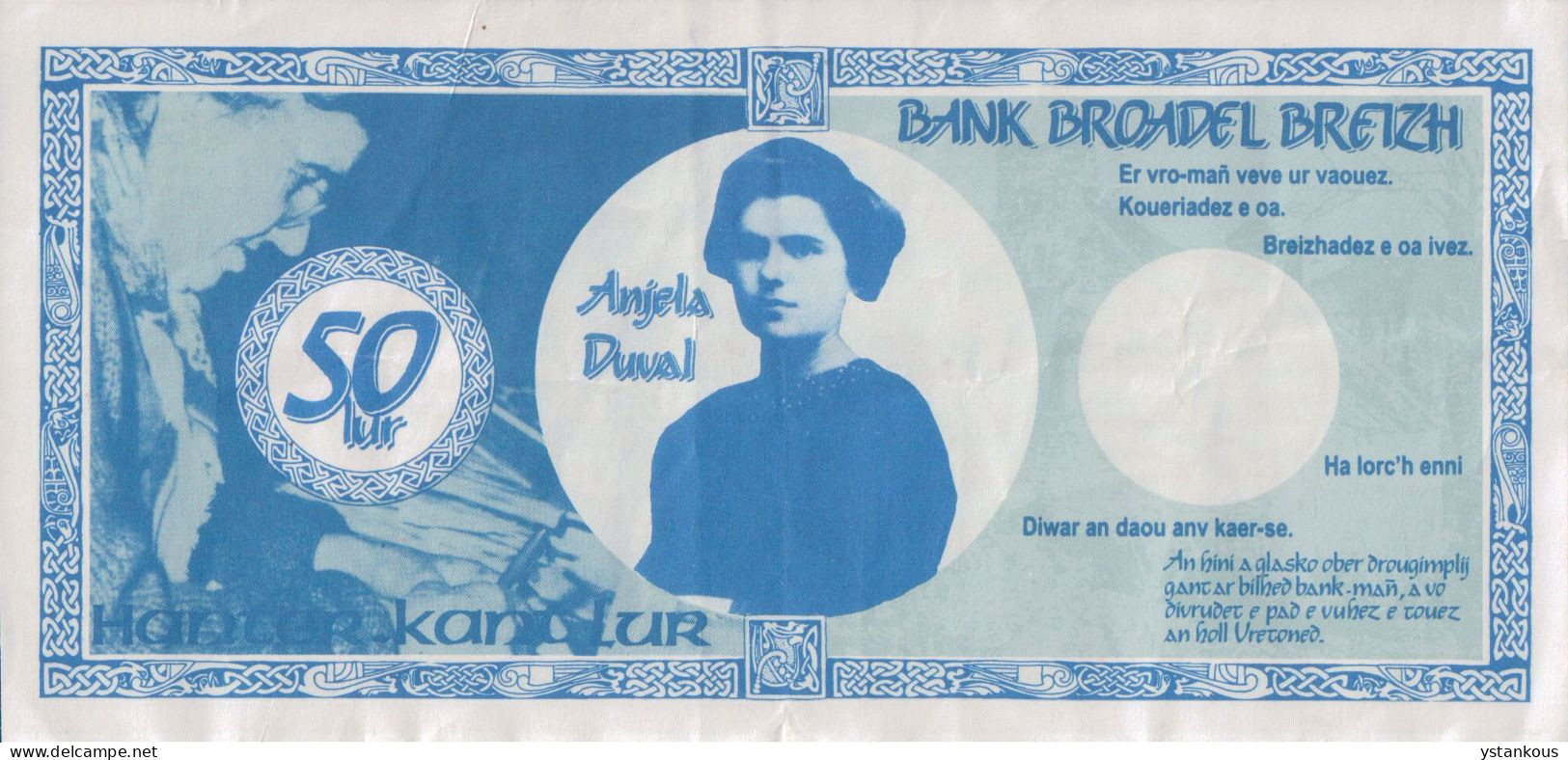 Billet De 50 Lur De La Bank Broadel Breizh. - Other & Unclassified