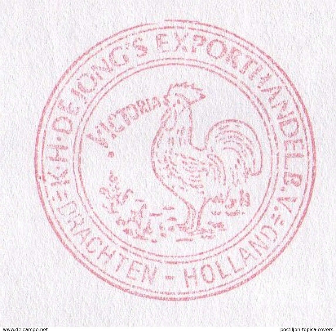 Meter Cover Netherlands 1994 Cock - Rooster - Farm