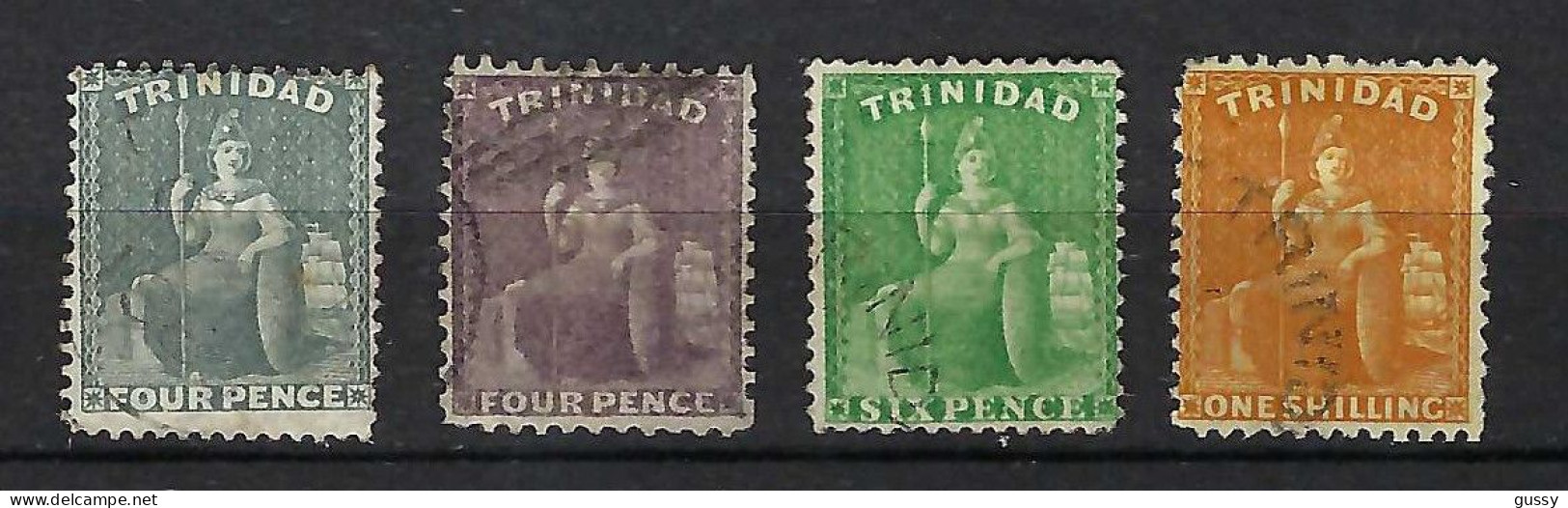 TRINITE & TOBAGO 1860-72: Les Y&T 29,18,30,26 Obl. - Trinidad & Tobago (...-1961)