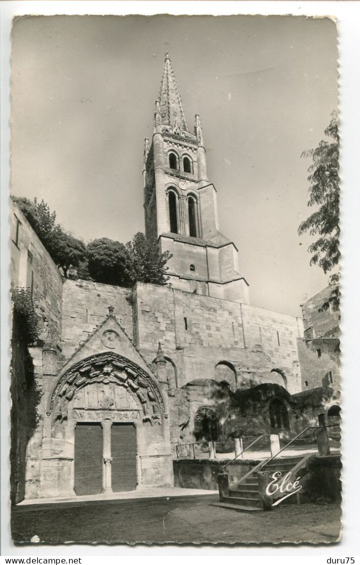 LOT 7 CP SAINT EMILION Eglise Collégiale Pont Levis Palais Cardinal Porte Cadène Eglise Souterraine Château Roi Trinité - Saint-Emilion