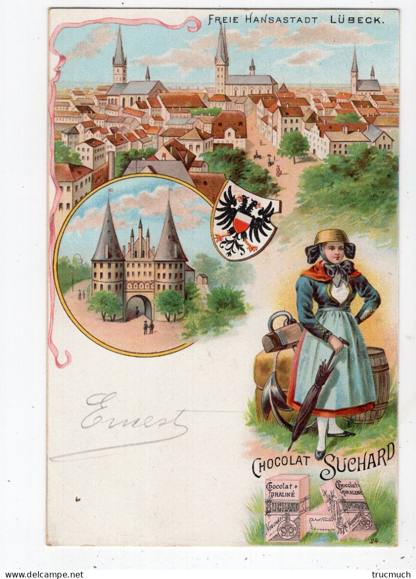 25 - LÜBECK - Litho - 1901 - Chocolat Cacao SUCHARD - Braunschweig