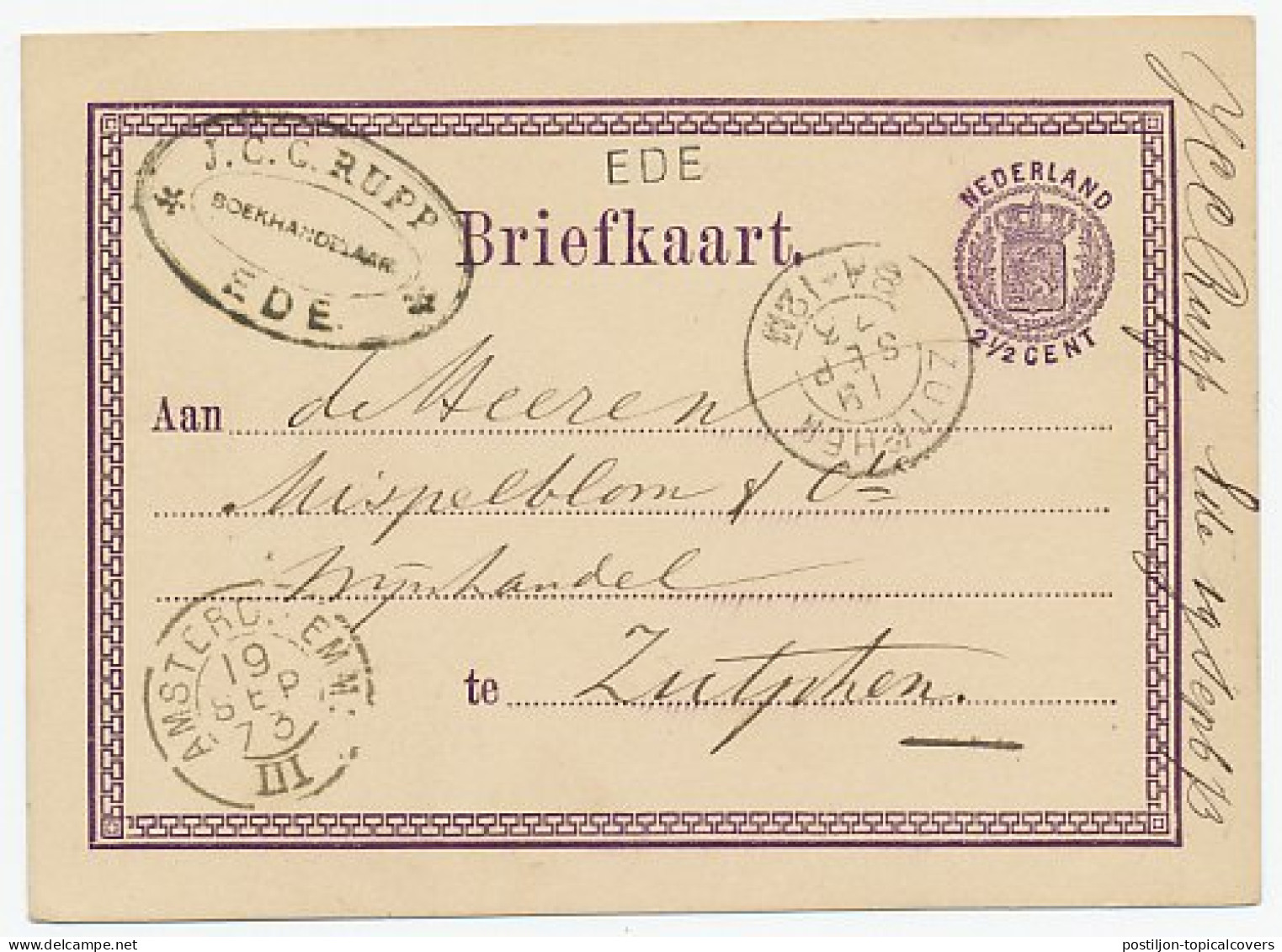 Naamstempel Ede 1873 - Covers & Documents