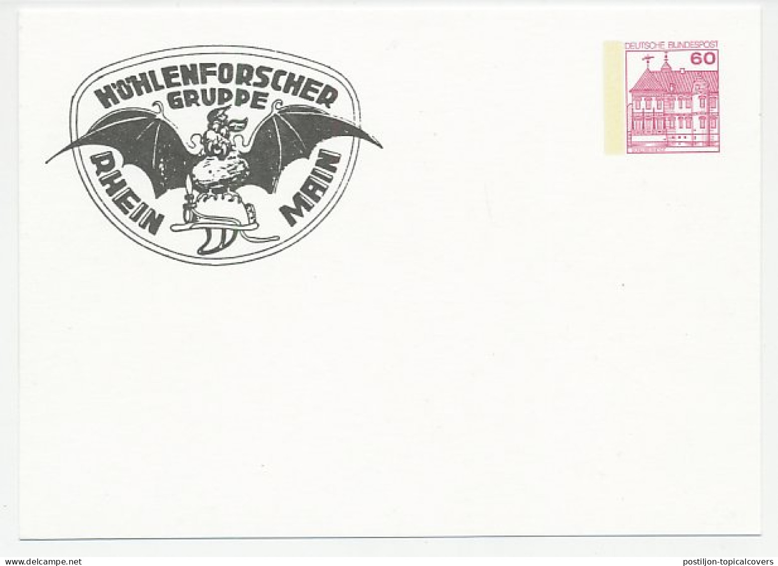 Postal Stationery Germany Cave Explorers - Bat - Other & Unclassified