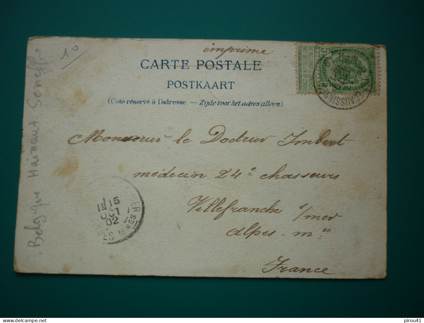 BELGIQUE - 1902  SOUVENIR DE FELUY CARRIERE DE LA ROCHE SERIE 11 N° 3   ECRITE SALISSURES - Seneffe