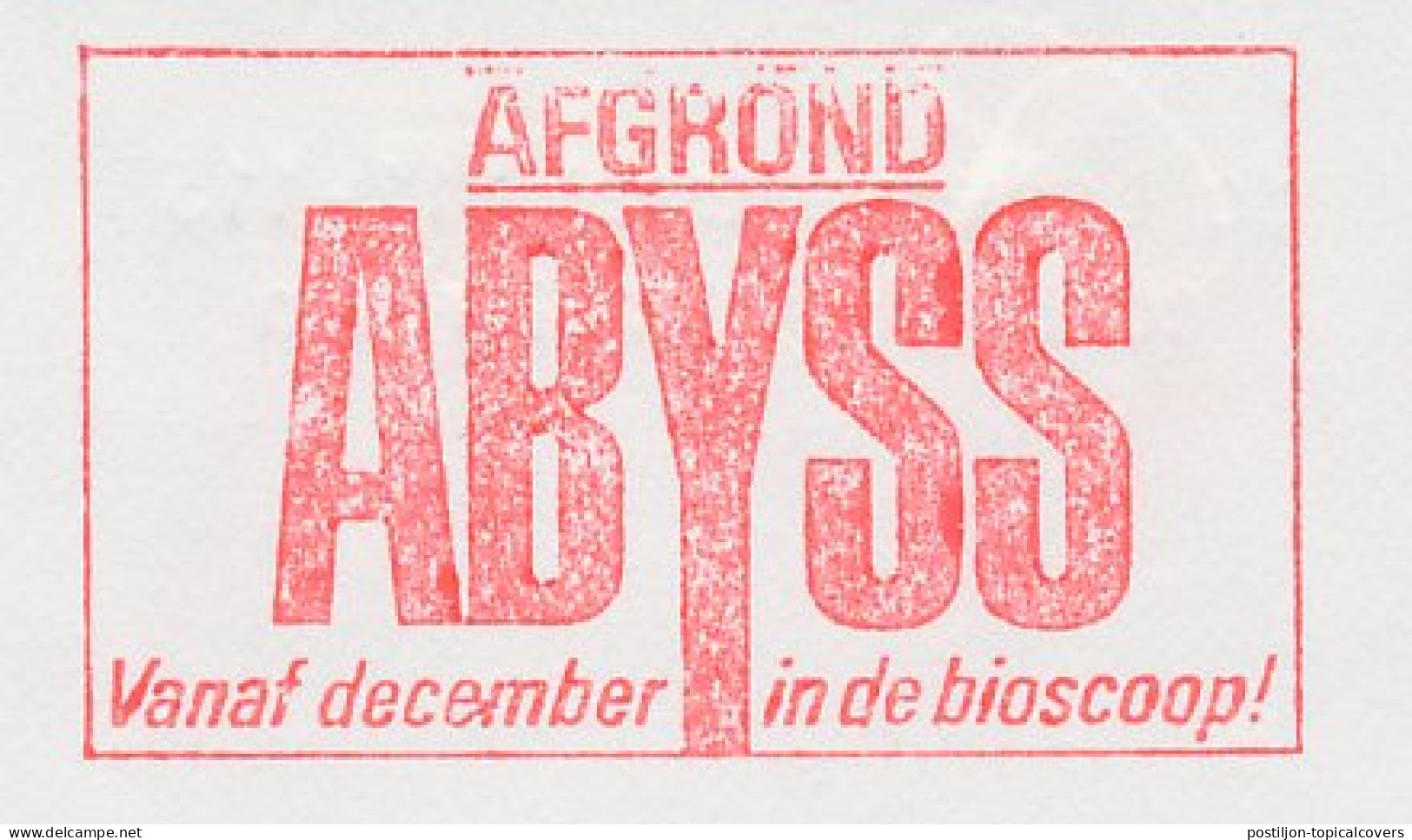 Meter Cut Netherlands 1990 The Abyss - Movie - Cinema