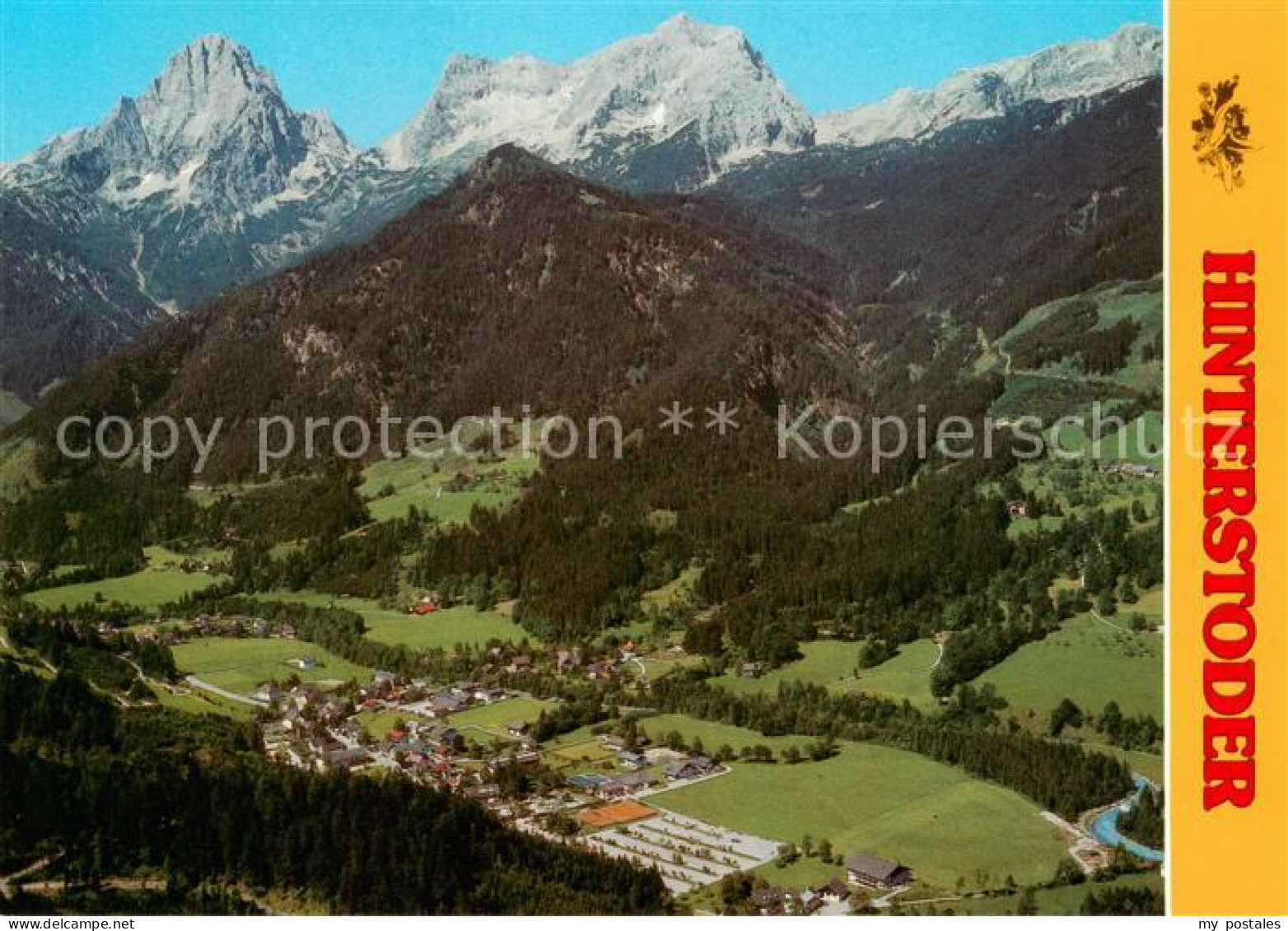 73789935 Hinterstoder Fliegeraufnahme Mit Gr Priel Und Spitzmauer Freischwimmbad - Sonstige & Ohne Zuordnung