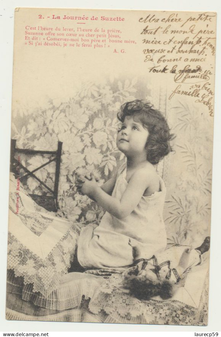 Carte Fantaisie Enfant - La Journée De Suzette N° 2 - Phototypie BERGERET - Bergeret