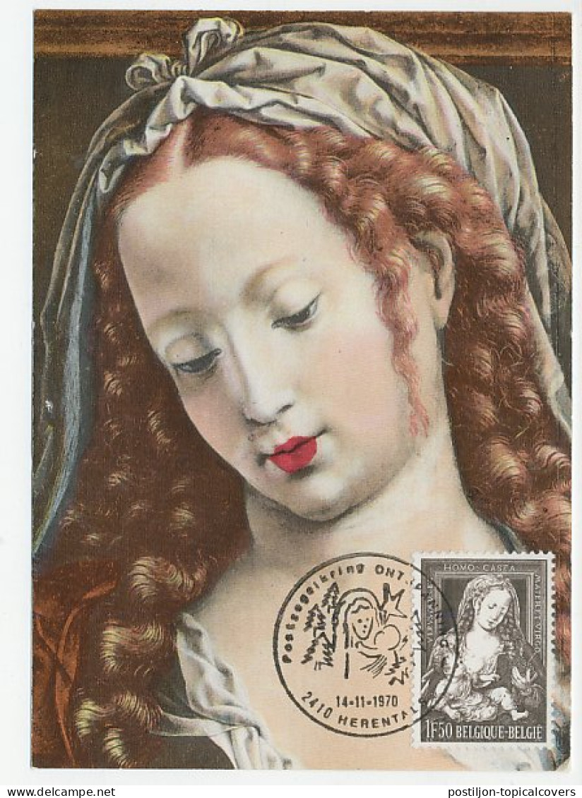 Maximum Card Belgium 1970 Madonna And Child - Other & Unclassified