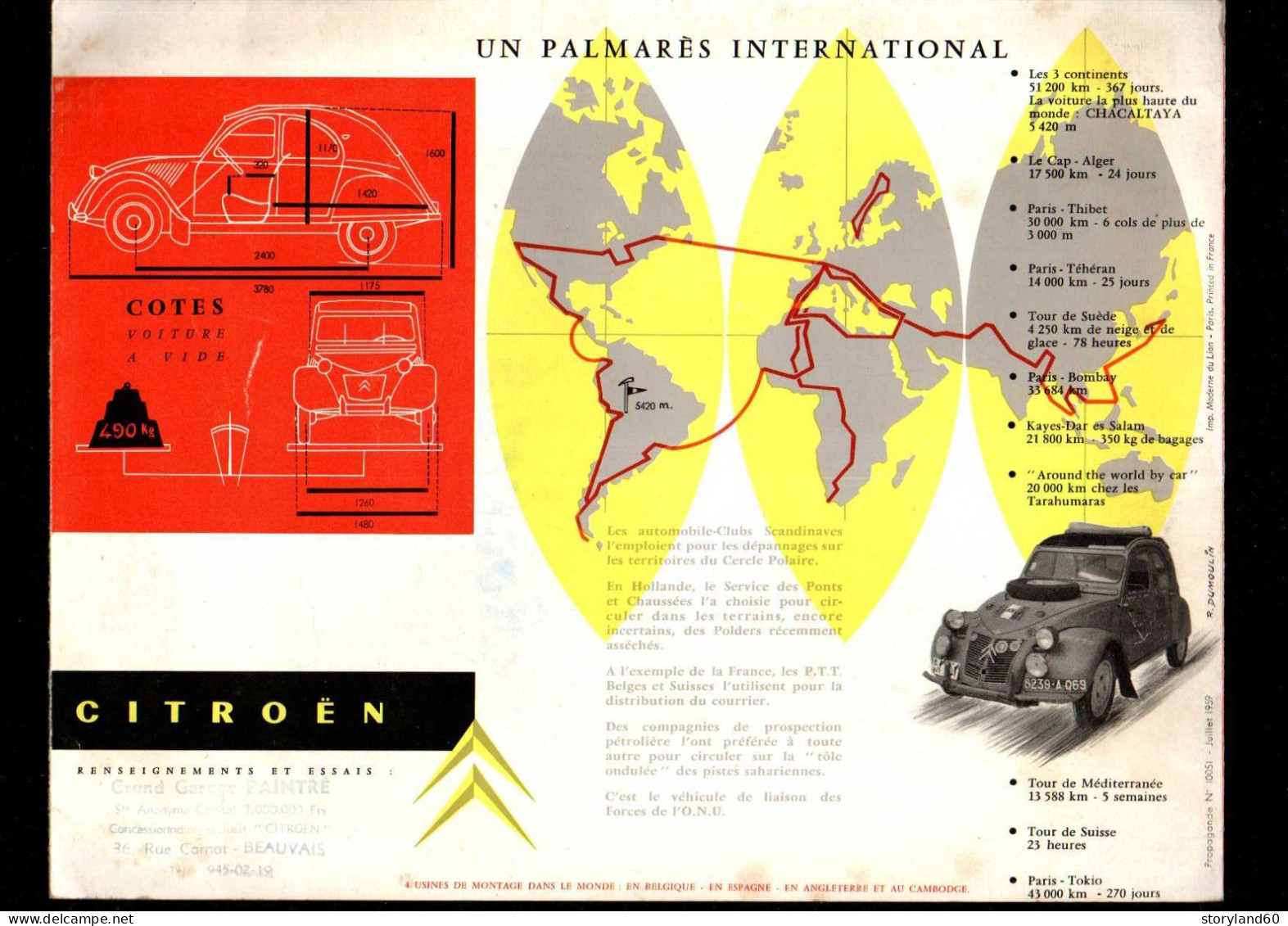 Citroen 2 Cv Publicités Lot De 3 Pièces - Publicidad