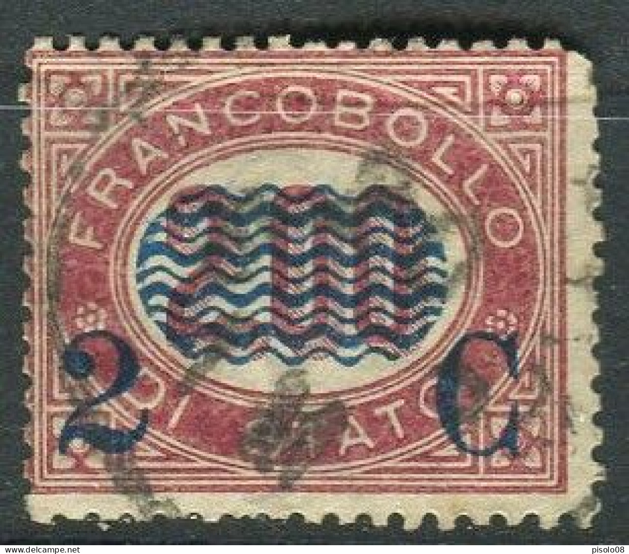 REGNO 1878 FRANCOBOLLI DI SERVIZIO 2 C. SU 2,00  USATA - Used