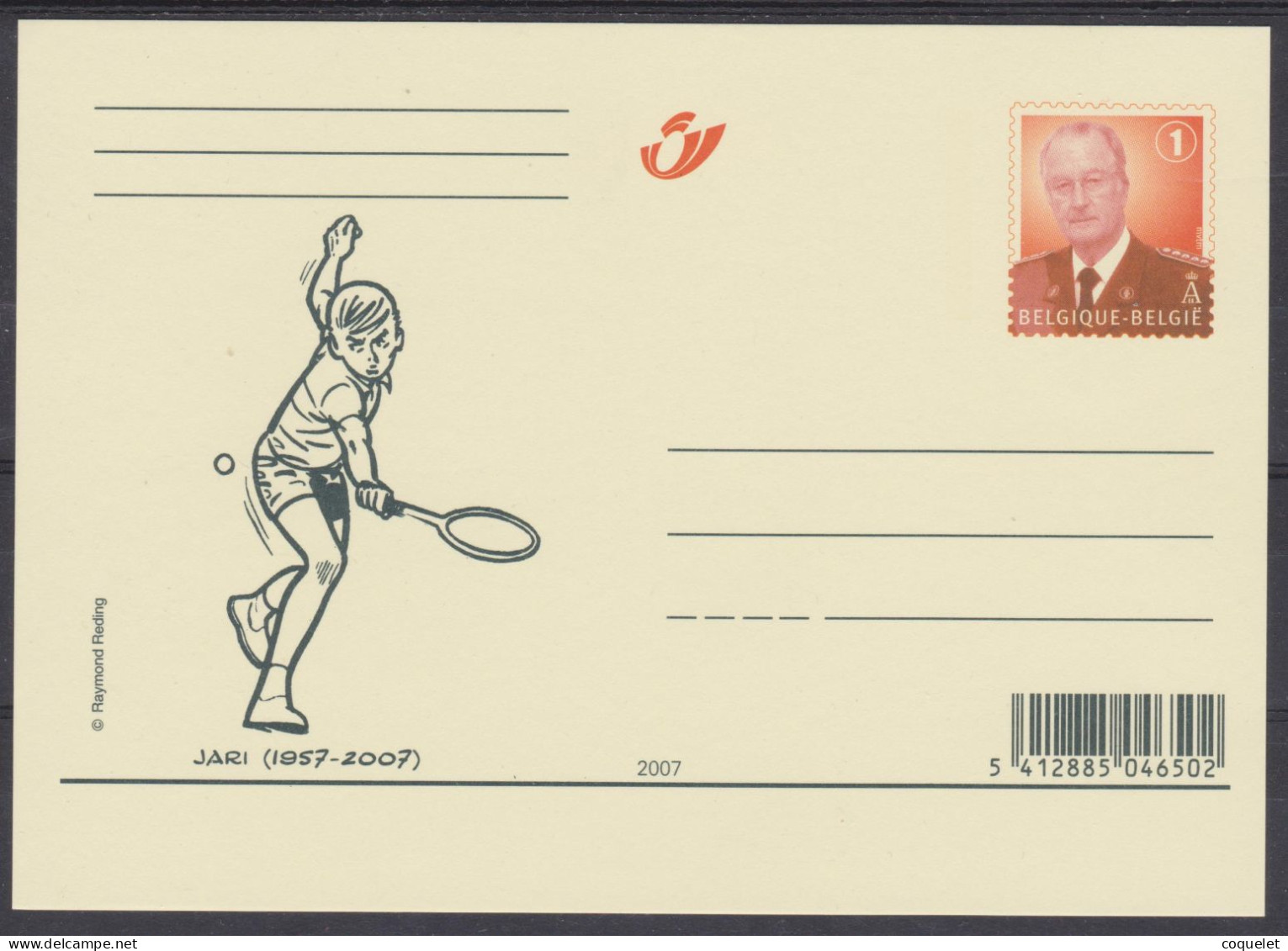 Belgique -entiers Postaux -cartes Illustrées N°105 #  JARI #(avec 1 Pour Indiquer L'échelle Du Port) - Tennis