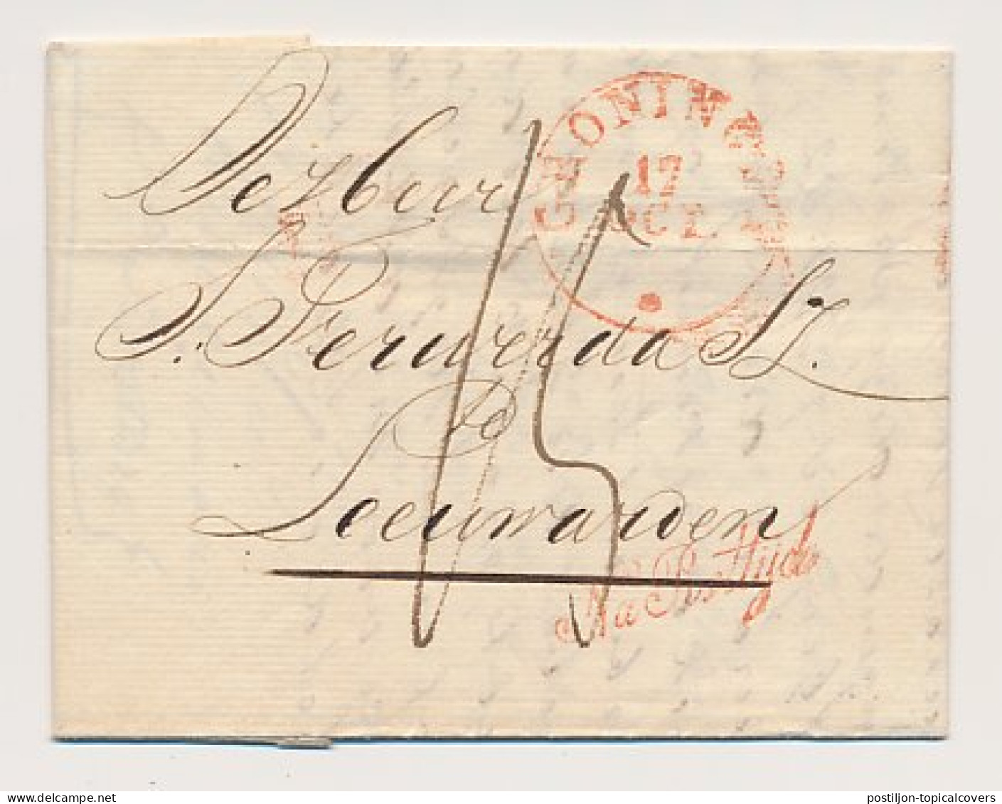 Groningen - Leeuwarden 1835 - Na Posttijd - ...-1852 Vorläufer