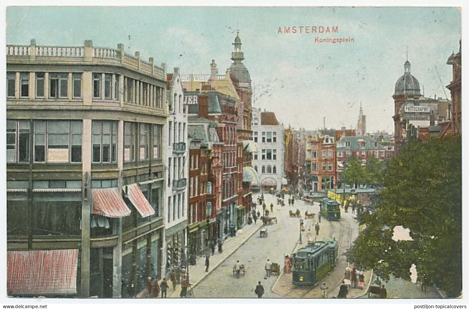 Grootrondstempel Amsterdam 10 - 1909 - Non Classés