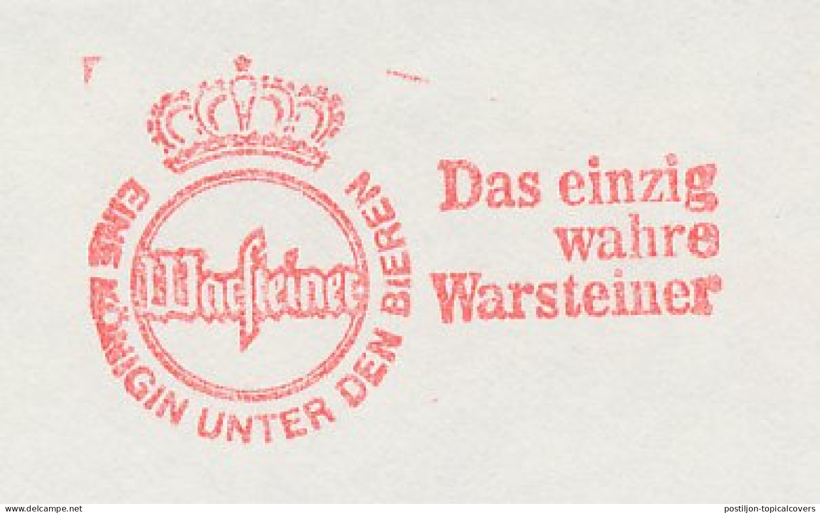 Meter Cut Germany 1983 Beer - Warsteiner - Wines & Alcohols