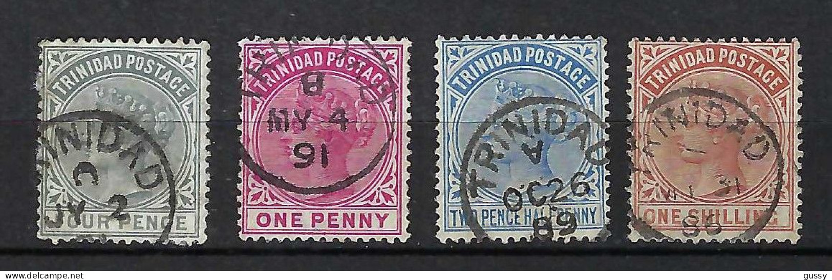 TRINITE & TOBAGO 1883: Les Y&T 37-39,42 Obl. - Trinité & Tobago (...-1961)