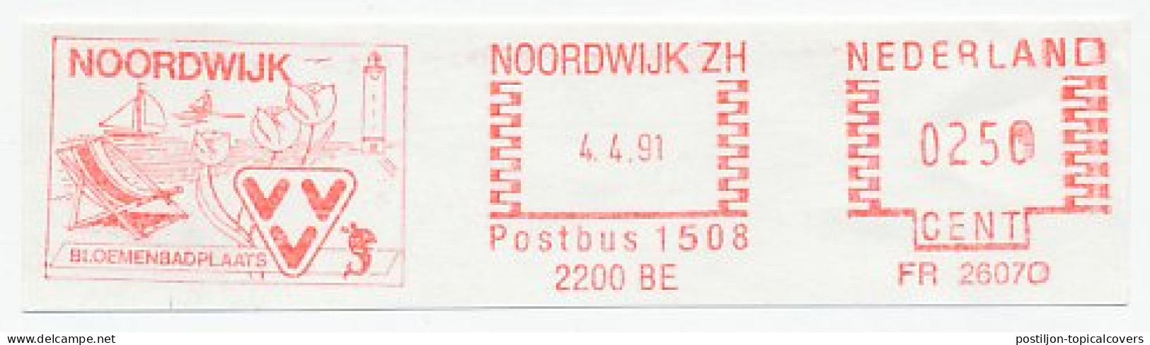 Meter Cut Netherlands 1991 Lighthouse - Noordwijk - Tulip - Fari