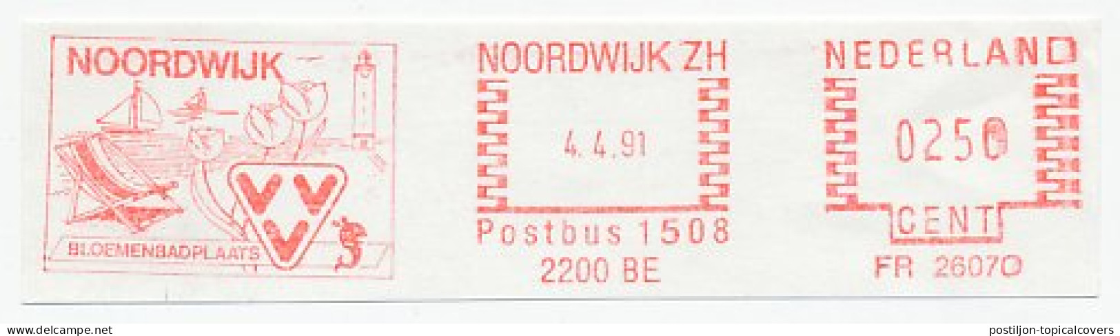 Meter Cut Netherlands 1991 Lighthouse - Noordwijk - Tulip - Phares