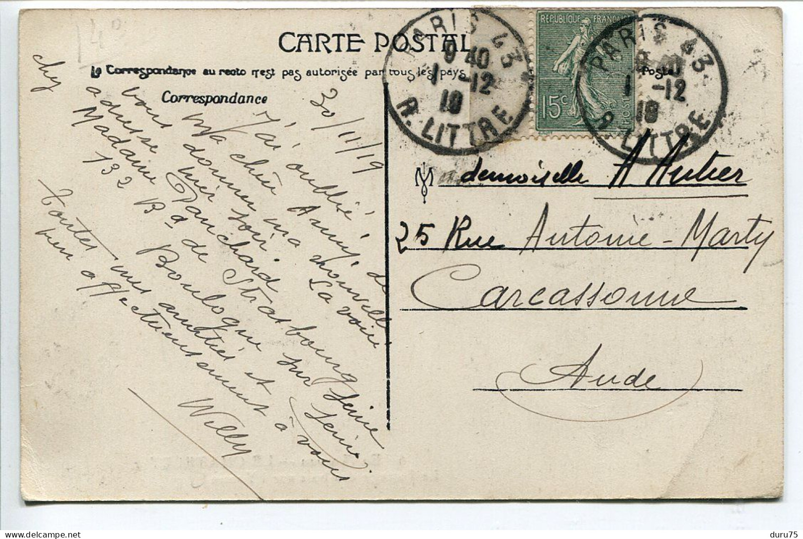 CPA Voyagé 1919 * En Morvan LE CHATELET Le Flottage Des Bois Sur L'Yonne * Editeur J.C. Autun - Sonstige & Ohne Zuordnung