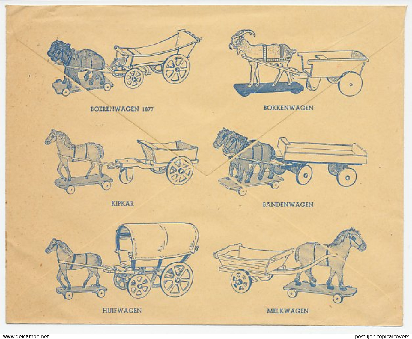 Firma Envelop Goes 1947 - Speelgoed Bokken En Paardenwagens - Non Classés