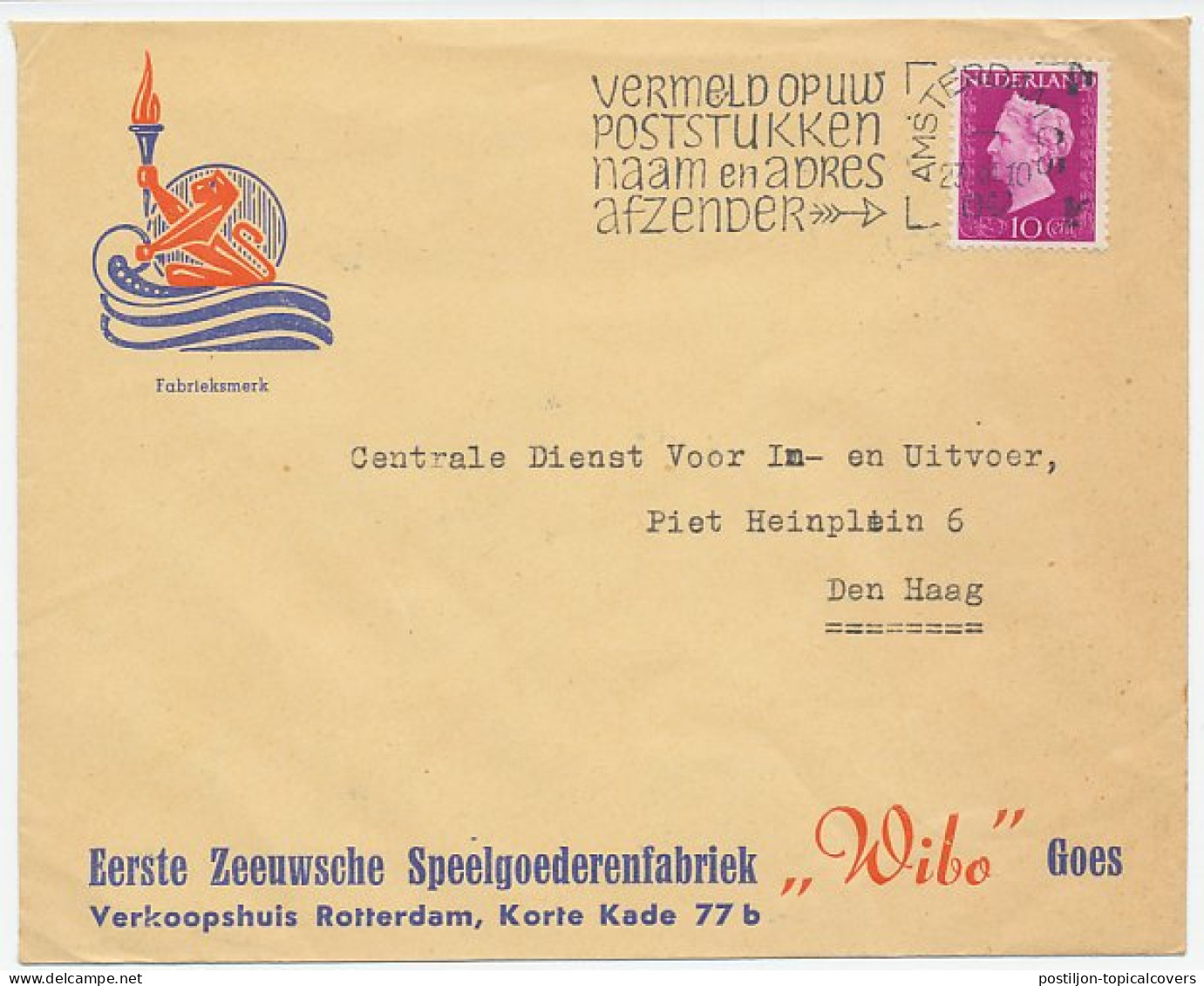 Firma Envelop Goes 1947 - Speelgoed Bokken En Paardenwagens - Zonder Classificatie