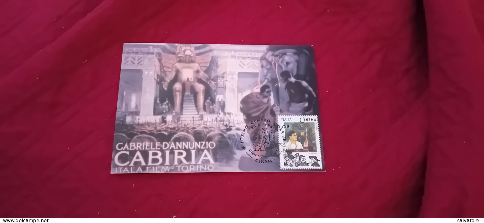 CARTOLINA FILM CABIRIA ITALIA 1914- TORINO CINEMA 1996 - Acteurs