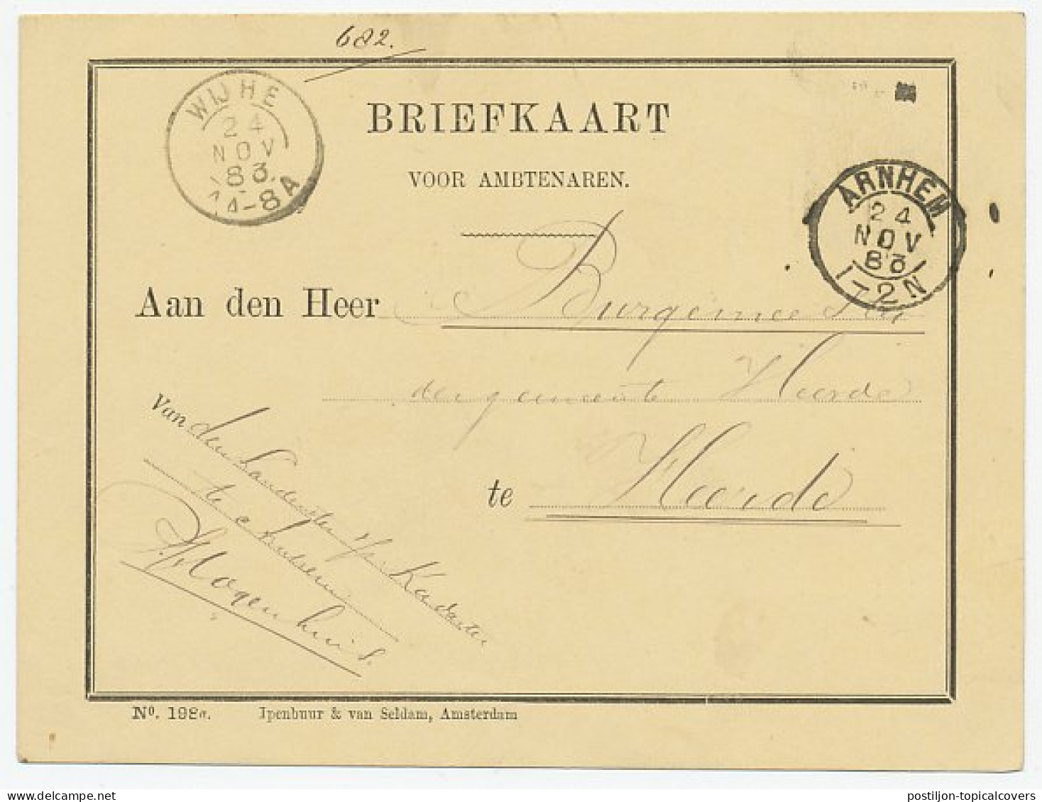 Kleinrondstempel Arnhem 1883 - Non Classés