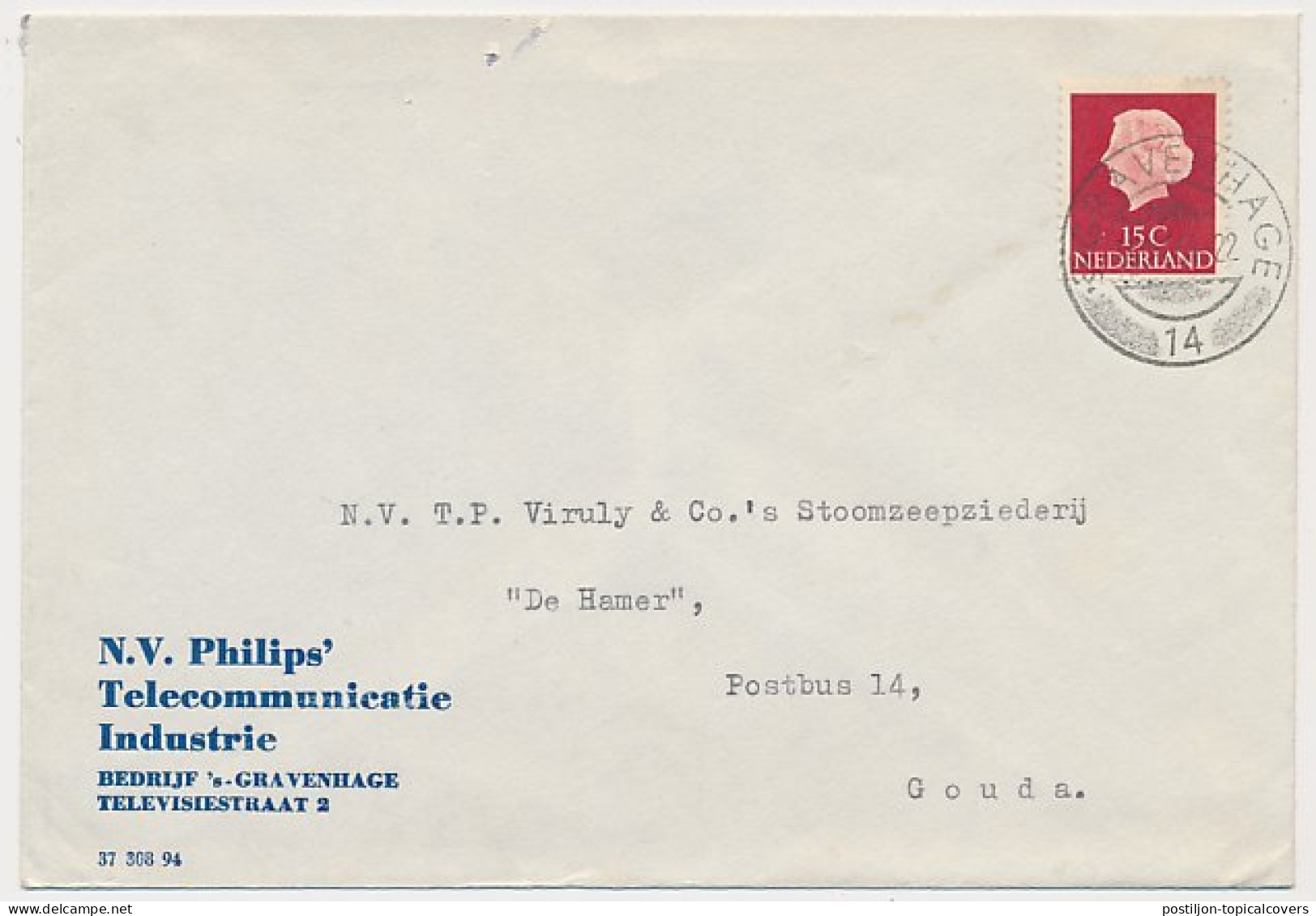Firma Envelop Den Haag 1964 - Philips Telecommunicatie Industrie - Non Classés