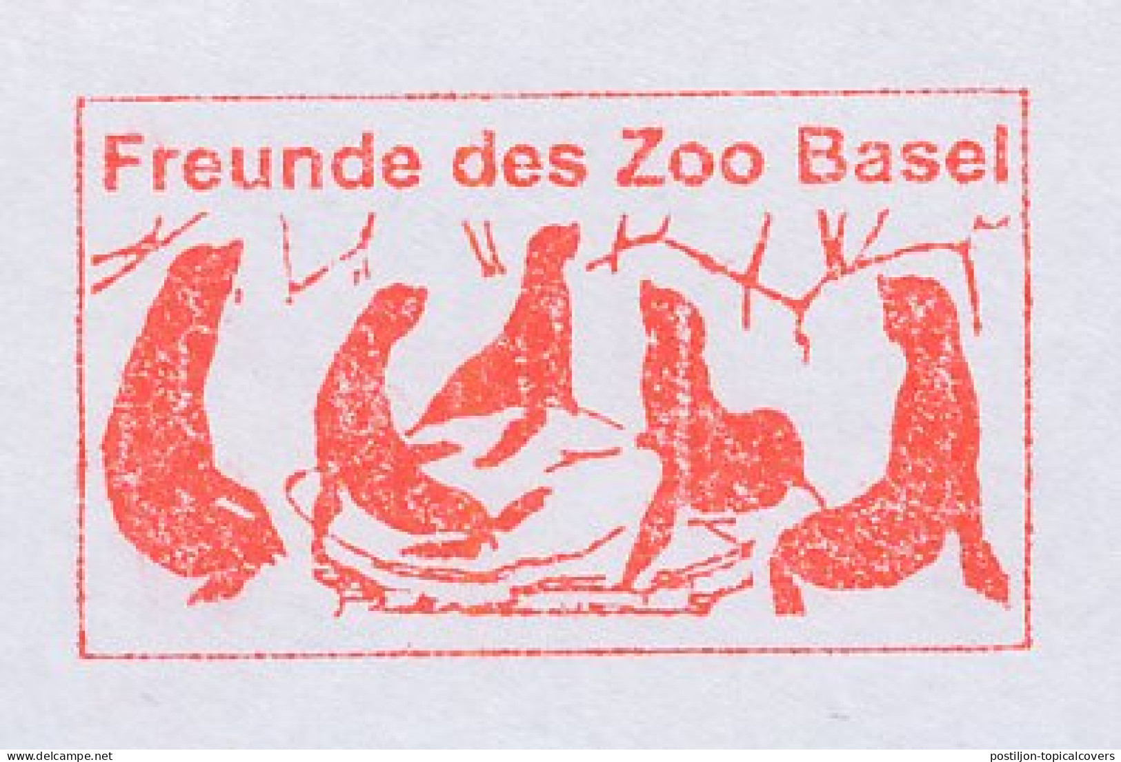 Meter Cover Switzerland 1999 Seal - Sea Lion - Zoo Basel - Autres & Non Classés