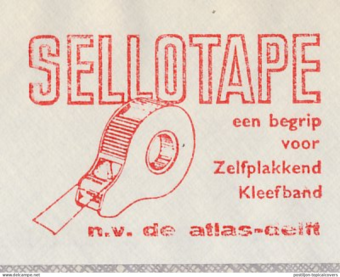 Meter Cover Netherlands 1962 Adhesive Tape - Sellotape - Delft - Non Classés