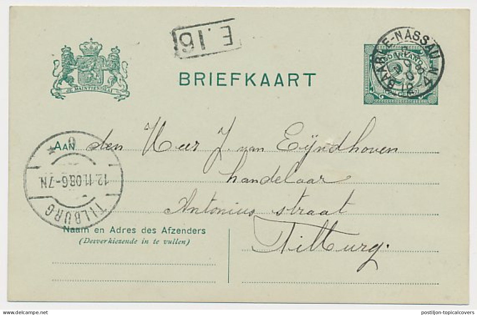 Kleinrondstempel Baarle-Nassau 1908 - Non Classés