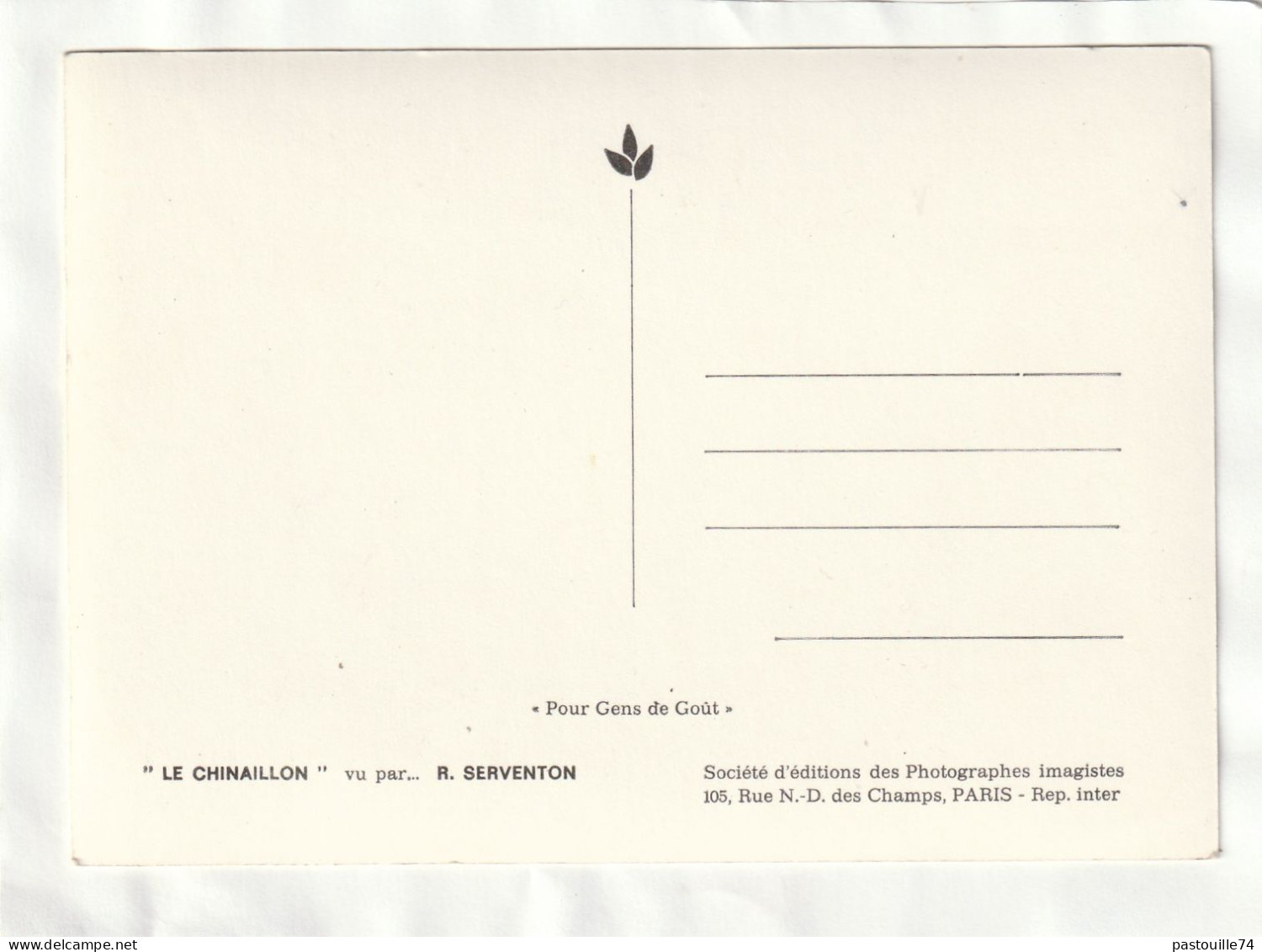 CPM. 15 X 10,5  -  " LE  CHINAILLON "  Vu  Par... R. SERVENTON - Altri & Non Classificati