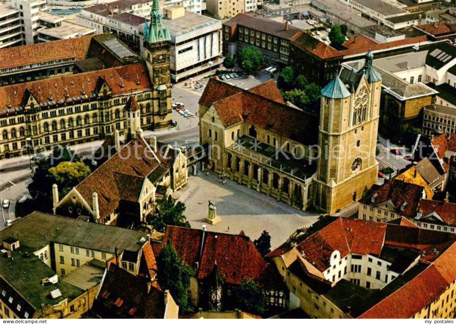 73789876 Braunschweig Burgplatz Und Rathaus Fliegeraufnahme Braunschweig - Braunschweig