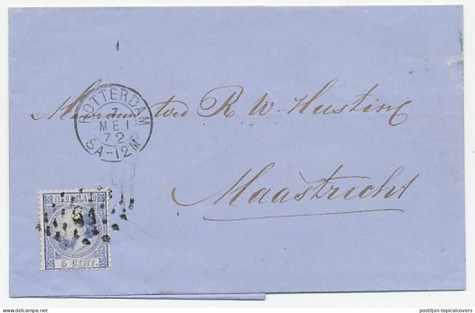 Em. 1867 Rotterdam - Maastricht - Storia Postale