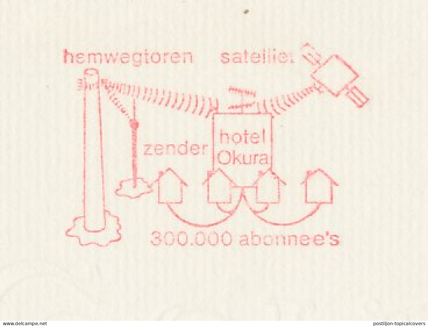 Meter Cover Netherlands 1985 Satellite - Hotel Okura - Astronomie