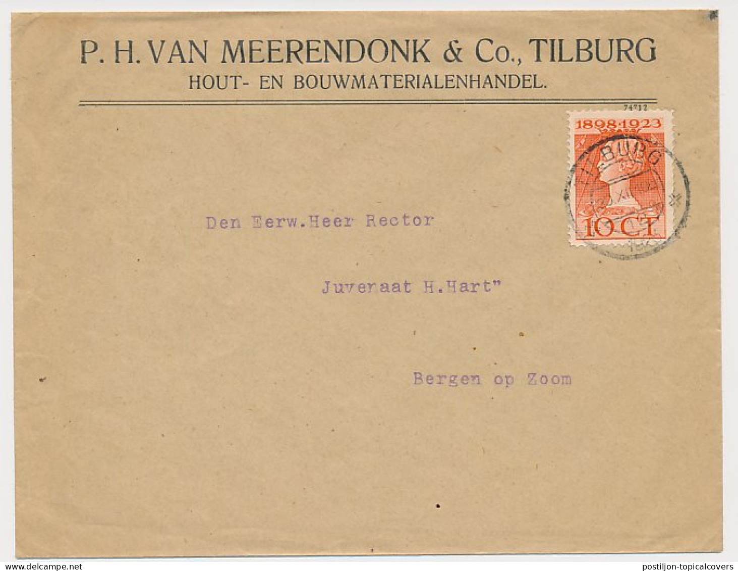 Firma Envelop Tilburg 1923 - Hout- En Bouwmateriaal - Non Classés