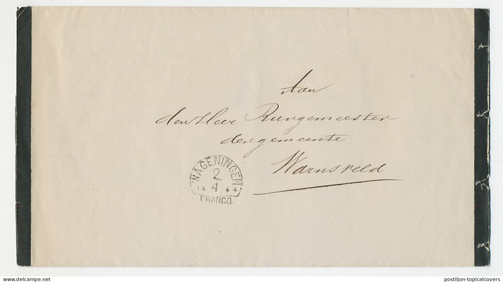 Halfrond-Francostempel Wageningen - Warnsveld 1864 - ...-1852 Prephilately