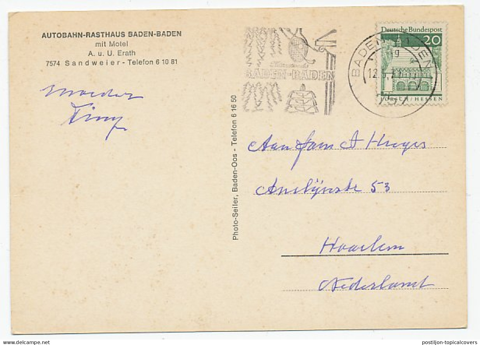 Postcard / Postmark Germany Tennis - Other & Unclassified