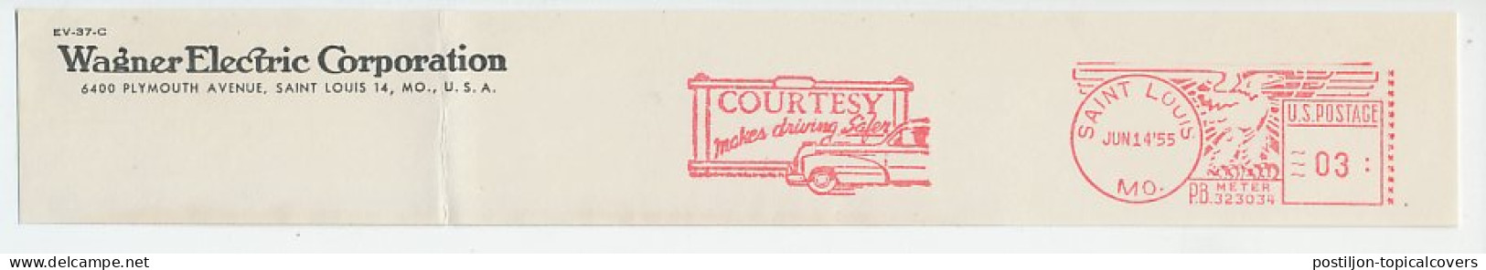 Meter Top Cut USA 1955 Traffic Safety - Courtesy - Other & Unclassified